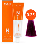 Крем-краска для волос перманентная OLLIN N-Joy 0.25 Фиолетово-махагоновый розовый 100 мл 