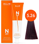 Крем-краска для волос перманентная OLLIN N-Joy 5.26 светлый шатен фиолетово-красный 100 мл. 
