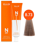 Крем-краска для волос перманентная OLLIN N-Joy 8.73 светло-русый коричнево-золотистый 100 мл. 