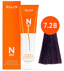 Крем-краска для волос перманентная OLLIN N-Joy 7.28 Русый фиолетово-синий 100 мл. 