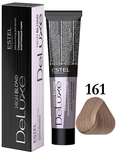 Крем-краска Estel Professional De Luxe High blond для осветления волос 161 фиолетово-пепельный блондин ультра 60 мл.  