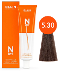 Крем-краска для волос перманентная OLLIN N-Joy 5.30 светлый шатен золотистый 100 мл 