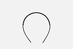 Ободок черный для волос  1,3см классика каучук  Rinova