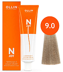Крем-краска для волос перманентная OLLIN N-Joy 9.0 блондин 100 мл. 