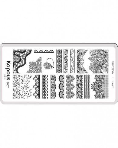 Пластина для стемпинга Crazy story Lace 2 Kapous Nails