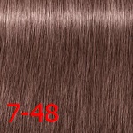Деми-перманентный краситель для волос с жидкой формулой Средний русый бежевый красный SCHWARZKOPF PROFESSIONAL IGORA VIBRANCE 60 мл 7-48