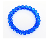 Резинка для волос спиралька цвет синий большой размер 5-6 см пластик  Rinova