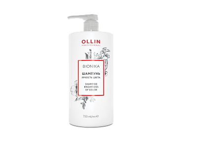 Шампунь для окрашенных волос яркость цвета Ollin Professional Bionika 750 мл. 