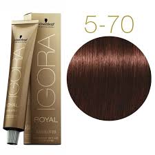 Краска для волос светлый коричневый медный натуральный SCHWARZKOPF PROFESSIONAL IGORA ROYAL ABSOLUTES 5-70