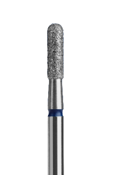Фреза алмазная цилиндр закругленная синяя диаметр 2,3 мм, раб.часть 8 мм 104.141.524.023 Staleks Pro
