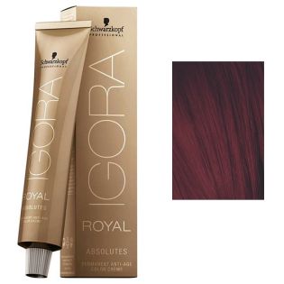 Краска для волос средний коричневый фиолетовый натуральный SCHWARZKOPF PROFESSIONAL IGORA ROYAL ABSOLUTES  60 мл 4-90