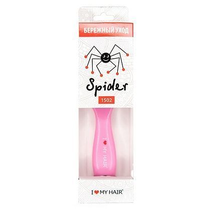 Щетка парикмахерская Spider Classic 1502 розовая глянцевая размер L I love my hair