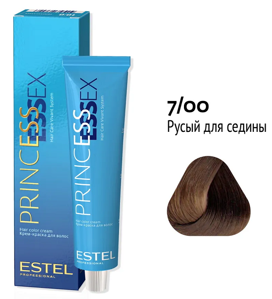 7,00 Крем-краска средне-русый для седины Princess Essex Estel Professional 60 мл