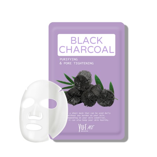 Маска для лица с экстрактом Угля Charcoal Sheet Mask Yu.R ME 25 гр