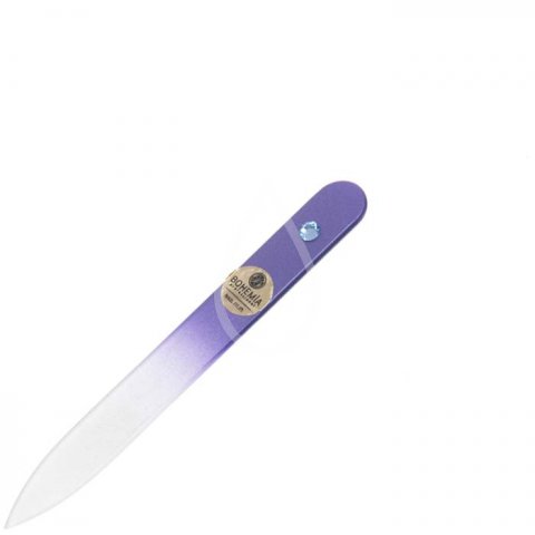 Пилка стеклянная 90 мм с цветной ручкой с 1 кристаллом