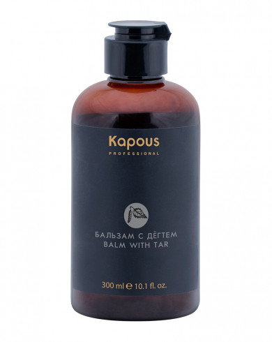 Бальзам беcсульфатный мягкий для волос против перхоти с Дегтем Kapous Professional серии Tar 300 мл
