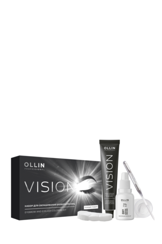 Набор для окрашивания бровей и ресниц Темный графит Vision Ollin Professional 20 мл