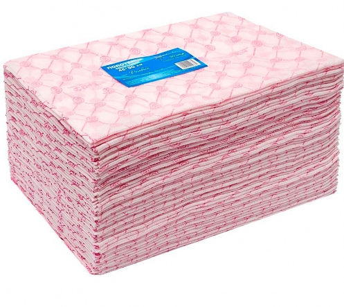 Полотенца/салфетка сухая 35х70 см розовый рисунок Color 50 шт 50г/м2
