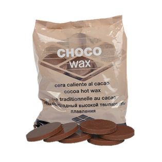 Воск высок.тем.плав в дисках "Стандарт" 1кг-шоколад для жесткого и короткого волоса с маслом какао,ср/плотности.