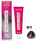 8,1 Крем-краска перманентная светло-русый пепельный Ollin Color Ollin Professional 100 мл