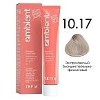 10,17 Крем-краска для волос перманентная экстра светлый блонд пепельно-фиолет Ambient Tefia 60 мл