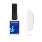 01 Полигель для ногтей жидкий прозрачный Poly Gel TNL 10 мл