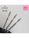 Фреза алмазная пламя красная d 2,3 мм рабочая часть 10 мм 104.243R.514.023 Staleks Pro