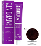 7,41 Гель-краска для волос блондин медно-пепельный Tone On Tone Hair Coloring Tefia 60 мл