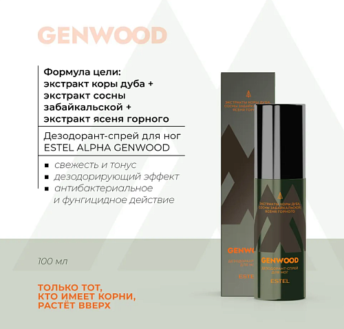 Дезодорант-спрей мужской для ног антибактериальный Alpha Genwood Estel Professional 50 мл