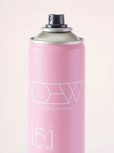 Лак для укладки волос 15в1 термозащита Hairspray Extra Thermo Strong DEW Professional 500 мл