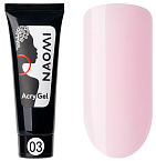 03 Полигель Молочно-розовый в тубе AcryGel Naomi Irisk 15 гр