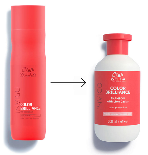 Шампунь для защиты цвета окрашенных нормальных и тонких волос Invigo Color Brilliance Wella 300 мл