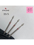 Фреза алмазная капля красная d 2,3 мм рабочая часть 5 мм 104.257.514.023 Staleks Pro
