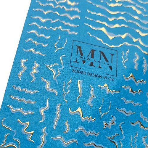 22F Слайдеры для дизайна ногтей Фольгированый Miw Nails 2 гр