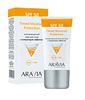 Крем для лица SPF-50 солнцезащитный с тонирующим эффектом Tinted Moisture Protection Aravia 50 мл