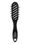 Расческа гибкая для волос с двойными зубьями черная Flexible Hairbrush Bouticle