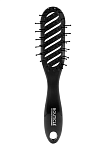 Расческа гибкая для волос с двойными зубьями черная Flexible Hairbrush Bouticle