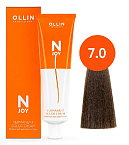 7,0 Крем-краска перманентная русый N-Joy Ollin Professional 100 мл