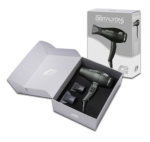 Фен для волос Digitalyon Anthracite 2400 Вт ионизация 2 насадки антрацит Parlux