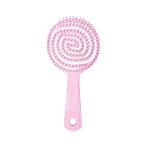 Расческа-мини для распутывания волос леденец Розовая Detangling Hair Brush Solomeya
