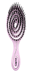 Расческа-био подвижная с натуральной щетиной сиреневая Detangling Bio Hair Brush Lilac Solomeya