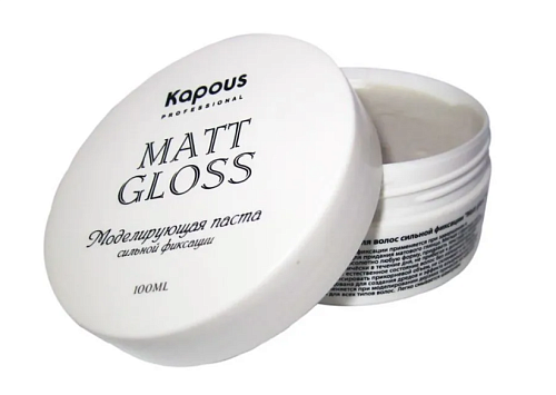 Паста для укладки волос моделирующая сильной фиксации Matt Gloss Kapous Professional 100 мл