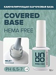 База для ногтей камуфлирующая каучуковая Milky All Covered Base Gel Hema Free Uno 10 гр