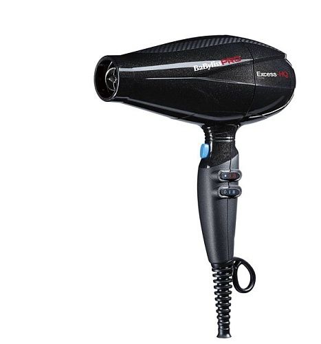 Фен для волос Excess HQ ионизация 2 насадки 2600 Вт черный BaByliss Pro