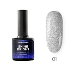 Гель-лак Светоотражающий Серебряный луч SHINE BRIGHT TNL 10 мл  № 01 