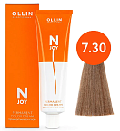 7,30 Крем-краска перманентная русый золотистый N-Joy Ollin Professional 100 мл