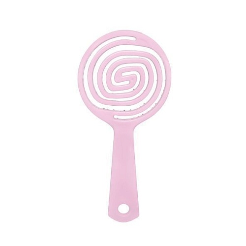 Расческа-мини для распутывания волос леденец Розовая Detangling Hair Brush Solomeya