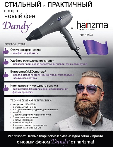 Фен для волос Dandy 2400 Вт Harizma
