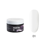 01 Гель для наращивания ногтей жесткий молочный белый Pastel HEMA-Free TNL 18 мл