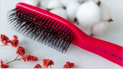 Щетка парикмахерская Spider 1501 маджента глянцевая размер M I love my hair